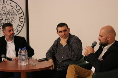 „Obozy dla uchodźców w obszarze zainteresowania wywiadu PRL” – dyskusja z cyklu „Tajemnice wywiadu” – Warszawa, 30 października 2018. Fot. Aleksandra Wierzchowska (IPN)