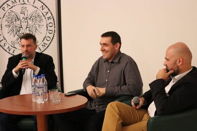 „Obozy dla uchodźców w obszarze zainteresowania wywiadu PRL” – dyskusja z cyklu „Tajemnice wywiadu” – Warszawa, 30 października 2018. Fot. Aleksandra Wierzchowska (IPN)