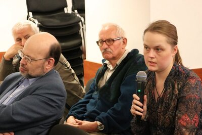 „Obozy dla uchodźców w obszarze zainteresowania wywiadu PRL” – dyskusja z cyklu „Tajemnice wywiadu” – Warszawa, 30 października 2018. Fot. Aleksandra Wierzchowska (IPN)