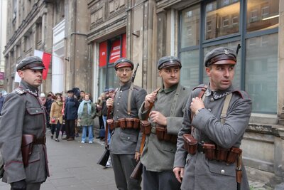 Marszałek Piłsudski otwiera „Przystanek Niepodległość” – 5 listopada 2018. Fot. Aleksandra Wierzchowska (IPN)