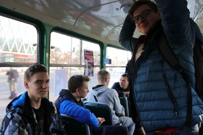 Tramwaj linii „N” znów wyjechał w trasę! – 6 listopada 2018. Fot. Aleksandra Wierzchowska (IPN)