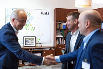 Prof. Krzysztof Szwagrzyk oraz pułkownik Brian Pearl i Russell L. Grimley – 6 listopada 2018