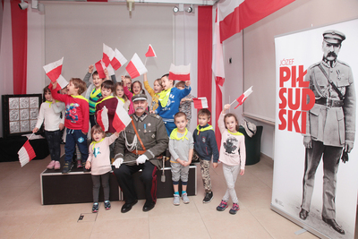 Spotkanie dzieci z Józefem Piłsudskim –  6 listopada 2018. Fot. Piotr Życieński (IPN)