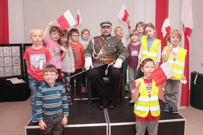 Spotkanie dzieci z Józefem Piłsudskim –  6 listopada 2018. Fot. Piotr Życieński (IPN)