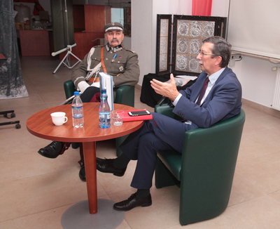 O Józefie Piłsudskim opowiada prof. Jan Żaryn –  6 listopada 2018. Fot. Piotr Życieński (IPN)