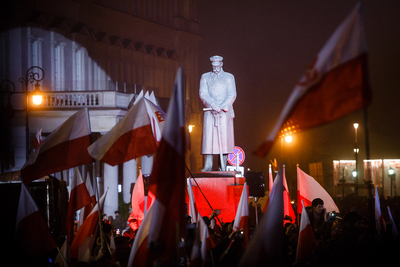 Odsłonięcie pomnika Lecha Kaczyńskiego – 10 listopada 2018. Fot. Sławek Kasper (IPN)