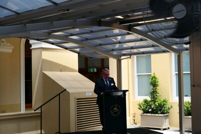 Wiceprezes IPN Jan Baster. Otwarcie wystawy  „Czas Bohaterów” w Parlamencie Australii Zachodniej w Perth – 9 listopada 2018