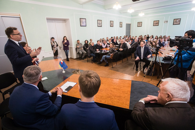 Wizyta na na Narodowym Uniwersytecie w Kamieńcu Podolskim – 22 listopada 2018. Fot. Sławek Kasper (IPN)