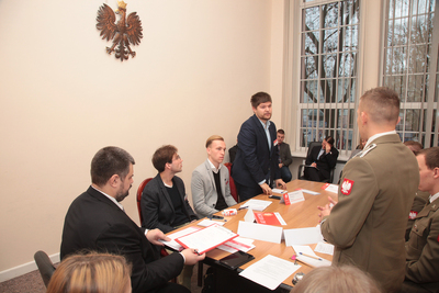 Turniej oksfordzkich debat historycznych dla studentów. Faza grupowa – 22 listopada 2018. Fot. Piotr Życieński (IPN)