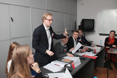 Turniej oksfordzkich debat historycznych dla studentów. Faza grupowa – 22 listopada 2018. Fot. Piotr Życieński (IPN)