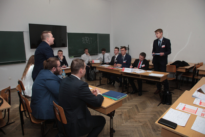 Turniej oksfordzkich debat historycznych dla studentów. Faza grupowa – 22 listopada 2018. Fot. Piotr Życieński (IPN)