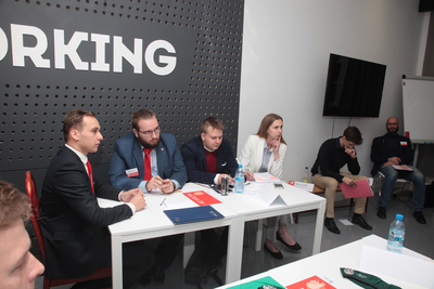 Turniej oksfordzkich debat historycznych dla studentów. Ćwierćfinał  – 22 listopada 2018. Fot. Piotr Życieński (IPN)