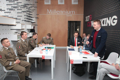 Turniej oksfordzkich debat historycznych dla studentów. Ćwierćfinał  – 22 listopada 2018. Fot. Piotr Życieński (IPN)