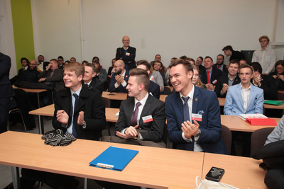 Turniej oksfordzkich debat historycznych dla studentów. Ćwierćfinał  – 22 listopada 2018. Fot. Piotr Życieński (IPN)