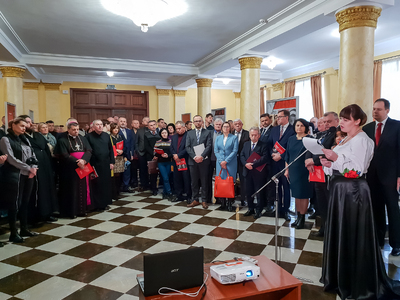 Otwarcie wystawy „Rozkaz nr 00485. Antypolska operacja NKWD na sowieckiej Ukrainie 1937–1938” – Chmielnicki (Ukraina), 23 listopada 2018. Fot. Sławek Kasper (IPN)