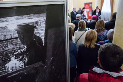 Otwarcie wystawy „Rozkaz nr 00485. Antypolska operacja NKWD na sowieckiej Ukrainie 1937–1938” – Chmielnicki (Ukraina), 23 listopada 2018. Fot. Sławek Kasper (IPN)
