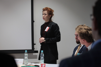 Półfinał pierwszego turnieju oksfordzkich debat historycznych dla studentów. Fot. Piotr Życieński (IPN)