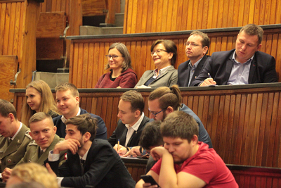 Finał pierwszego turnieju oksfordzkich debat historycznych dla studentów – 23 listopada 2018. Fot. Piotr Życieński (IPN)