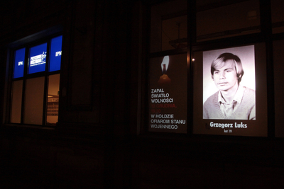 Światło Wolności na Przystanku Historia IPN. Fot. Piotr Życieński (IPN)