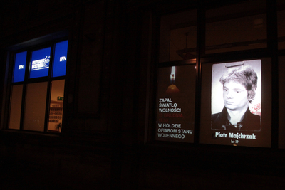 Światło Wolności na Przystanku Historia IPN. Fot. Piotr Życieński (IPN)