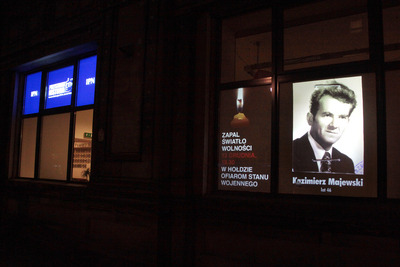 Światło Wolności na Przystanku Historia IPN. Fot. Piotr Życieński (IPN)