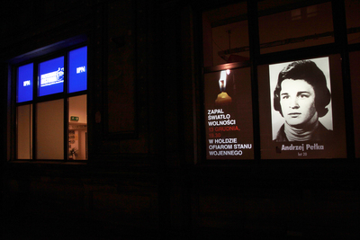 Światło Wolności na Przystanku Historia IPN. Fot. Piotr Życieński (IPN)