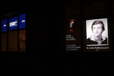 Światło Wolności na Przystanku Historia IPN. Fot. Piotr Życieński (IPN)