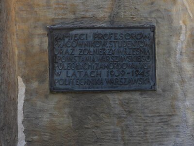 Tablica Pamięci Profesorów, Pracowników, Studentów oraz Żołnierzy Września i Powstania Warszawskiego, poległych i zamordowanych w latach 1939–194 – Warszawa, 14 grudnia 2018