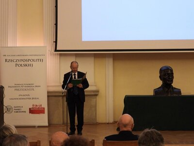 Odsłonięcie pomnika Prezydenta Ignacego Mościckiego – Warszawa, 14 grudnia 2018