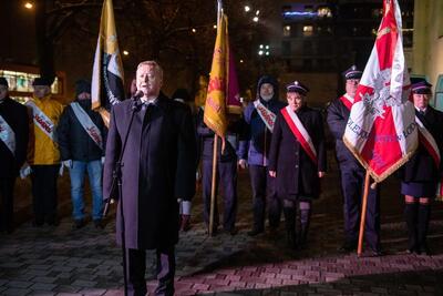 Miejskie obchody 37. rocznicy wprowadzenia stanu wojennego w Polsce - Łódź, 13 grudnia 2018 (fot. Sebastian Szwajkowski)