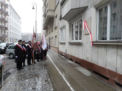 Uroczystość odsłonięcia tablicy pamiątkowej poświęconej Janowi Rodowiczowi „Anodzie” – Warszawa, 18 grudnia 2018 (fot. Mateusz Niegowski)