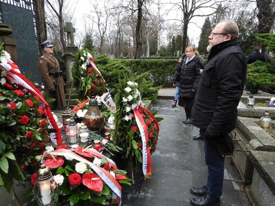 80. rocznica śmierci Romana Dmowskiego - Cmentarz Bródnowski fot. Mateusz Niegowski