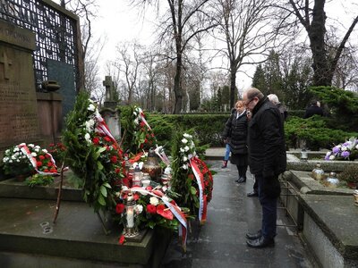 80. rocznica śmierci Romana Dmowskiego - Cmentarz Bródnowski fot. Mateusz Niegowski