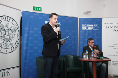 Dyskusja na temat agentury PRL w Watykanie z cyklu „Tajemnice wywiadu” – Warszawa, 8 stycznia 2019. Fot. Piotr Życieński (IPN)