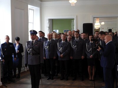 Odsłonięcie tablicy pamiątkowej patrona KSP – Warszawa, 9 stycznia 2019 (fot. Mateusz Niegowski)