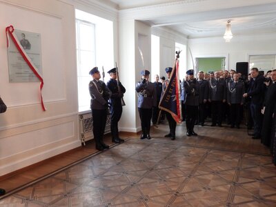 Odsłonięcie tablicy pamiątkowej patrona KSP – Warszawa, 9 stycznia 2019 (fot. Mateusz Niegowski)