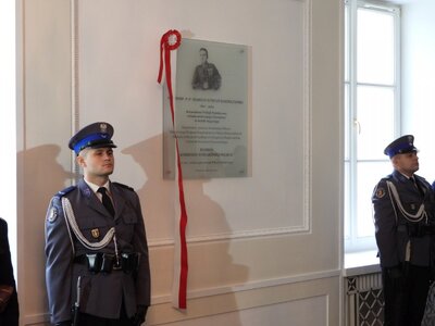 Odsłonięcie tablicy pamiątkowej patrona KSP – Warszawa, 9 stycznia 2019 (fot. Mateusz Niegowski)