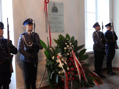 Odsłonięcie tablicy pamiątkowej patrona KSP – Warszawa, 9 stycznia 2019 (fot. Mateusz Niegowski)