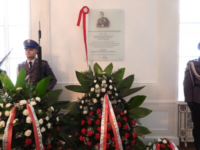 Odsłonięcie tablicy pamiątkowej patrona KSP – Warszawa, 9 stycznia 2019 (fot. Mateusz Niegowski)