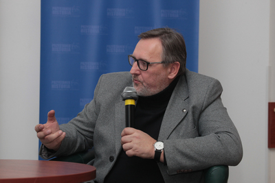 Pokaz filmu Krystyny Mokrosińskiej „Podsłuchane życie” – Warszawa, 10 stycznia 2019. Na zdj. Jędrzej Lipski. Fot. Piotr Życieński (IPN)