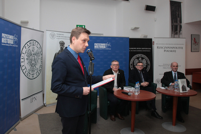 Dyskusja wokół książki Krzysztofa Langowskiego „O honor i sztandar który nas skupia” – Warszawa, 24 stycznia 2019. Fot. Piotr Życieński (IPN)