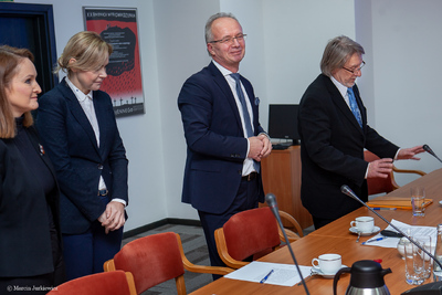 Kierownictwo agencji rządowej Departamentu Obrony USA z wizytą w Instytucie Pamięci Narodowej – 25 stycznia 2019. Fot. Marcin Jurkiewicz (IPN)