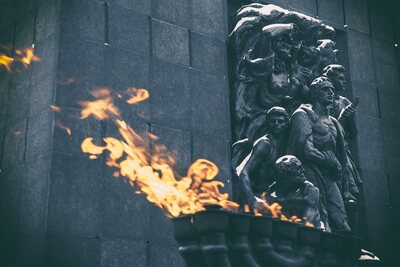 Uroczystości przy pomniku Bohaterów Getta – Warszawa, 27 stycznia 2019. Fot. Sławek Kasper (IPN)