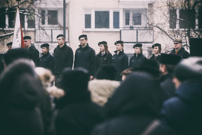 Uroczystości przy pomniku Bohaterów Getta – Warszawa, 27 stycznia 2019. Fot. Sławek Kasper (IPN)