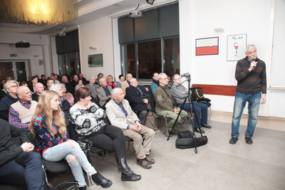 Dyskusja o filmie „August Kowalczyk. Numer obozowy 6804” – Warszawa, 25 stycznia 2019. Fot. Piotr Życieński (IPN)