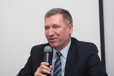 Dr hab. Zbigniew Kudrzycki. Spotkanie z cyklu „Na północ od Warszawy. Warmia i Mazury w XX w.” – Warszawa, 12 lutego 2019. Fot. Piotr Życieński (IPN)