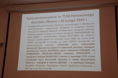 Spotkanie z cyklu „Na północ od Warszawy. Warmia i Mazury w XX w.” – Warszawa, 12 lutego 2019. Fot. Piotr Życieński (IPN)