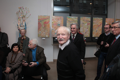 Wystawa prac Stanisława Kulona „Sybiracka Droga Krzyżowa mojej rodziny – lata 1939–1946” – Warszawa, 14 lutego 2019. Fot. Piotr Życieński (IPN)