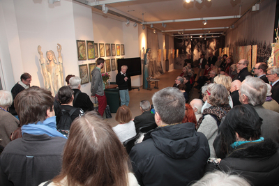 Wystawa prac Stanisława Kulona „Sybiracka Droga Krzyżowa mojej rodziny – lata 1939–1946” – Warszawa, 14 lutego 2019. Fot. Piotr Życieński (IPN)