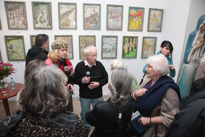Wystawa prac Stanisława Kulona „Sybiracka Droga Krzyżowa mojej rodziny – lata 1939–1946” – Warszawa, 14 lutego 2019. Fot. Piotr Życieński (IPN)